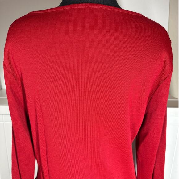 Miss Dorby Vintage 2-Piece Fringe Skirt Suit Set Red Size L Pull-On Boho Western - Picture 7 of 12